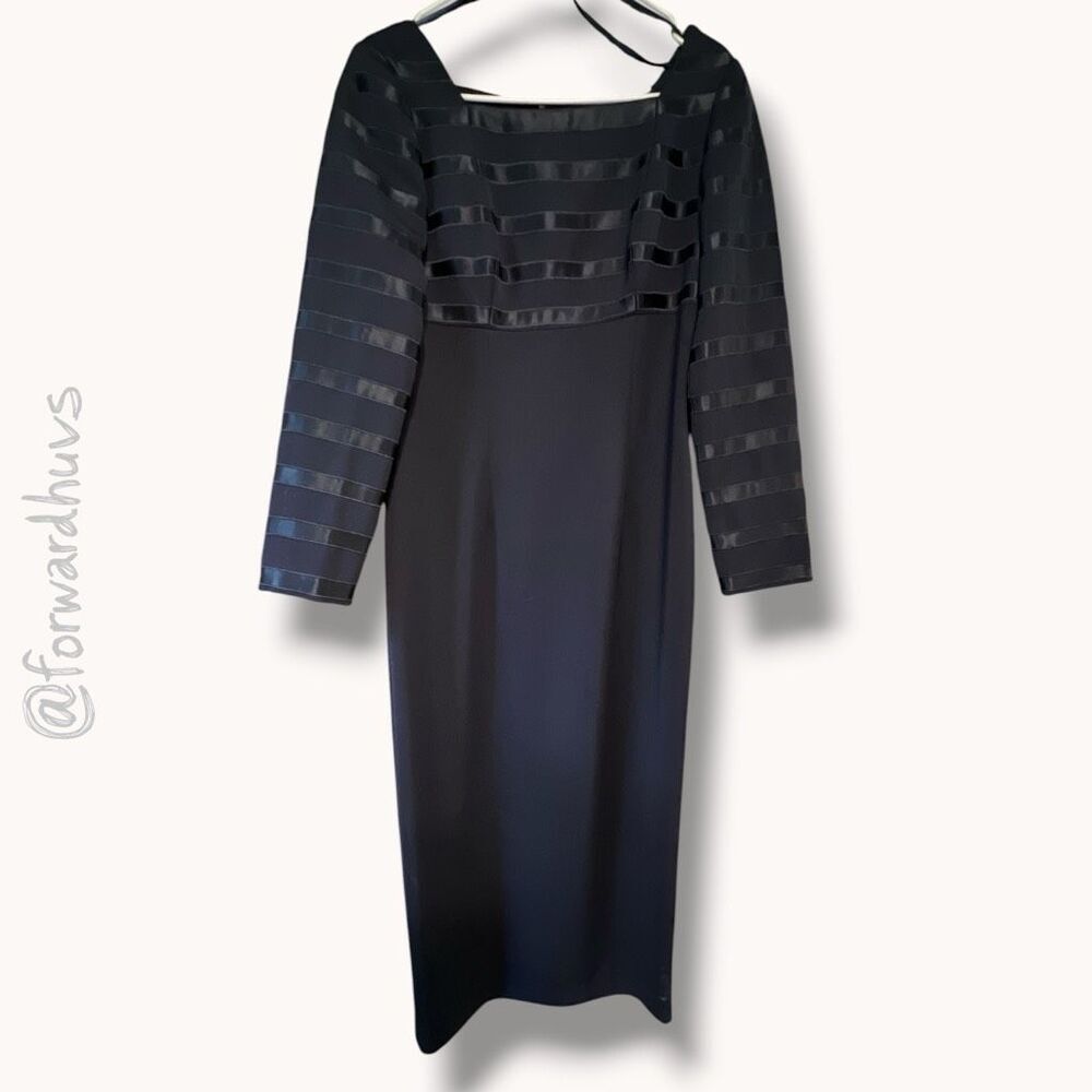 ☑️ Marie St. Claire Navy Blue Evening Dress – Size 4 – Late 1990s / Y2K Era